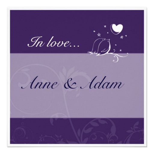 Purple Engagement Invitations