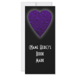 Purple Love Heart! Playing Card Pattern! Bookmark. rack cards
