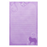 Purple Magic American Eskimo Dog Stationery