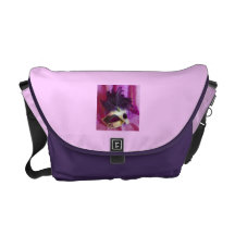 Purple Masquerade Mask Courier Bags