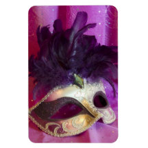 Purple Masquerade Mask Flexible Magnet