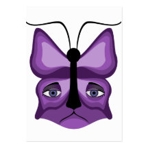 Purple Meow Mask Business Card Templates