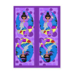 Purple Mermaid and Merfaery Bookmarks postcards