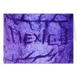 Purple "Mexico" Carved Tree Graffiti cards