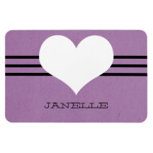 Purple Modern Heart Flexi Magnet