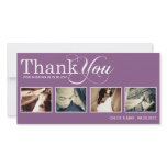 PURPLE MODERN THANKS | WEDDING THANK YOU CARD photo cards