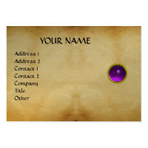 PURPLE MON ,GREY AGATA , parchment,violet,platinum Business Cards
