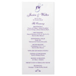 Purple Monogram Wedding Program