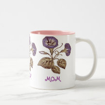 Purple Morning Glories Mothers Day  Mug