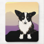 Purple Mountains Welsh Corgi mousepads