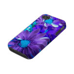Purple N Turquiose Bouquet iPhone 4 Case