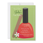 Purple Nail Polish Birthday Invite invitations