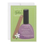 Purple Nail Polish Birthday Invite invitations