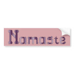 Purple Namaste Bumper Sticker bumper stickers