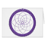 Purple Native American Dream Catcher Greeting Cards