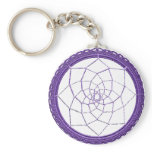 Purple Native American Dream Catcher Keychain