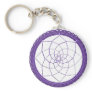 Purple Native American Dream Catcher Keychain