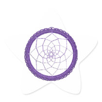 Purple Native American Dream Catcher Sticker