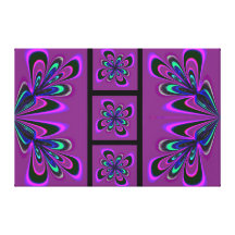 Purple Neon Wrapped Canvas Stretched Canvas Prints