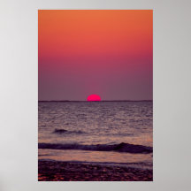 Purple Ocean Sunrise Poster
