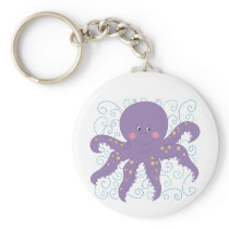 Purple Octopus T-shirts and Gifts keychains