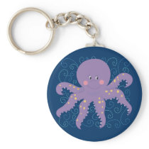 Purple Octopus T-shirts and Gifts keychains