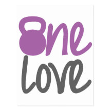 Purple "One Love" Post Card