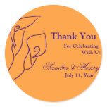 Purple & Orange Calla Lilies Favour Stickers