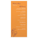 Purple & Orange Calla Lilies Wedding Program rack cards