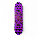 Purple Orange Gradient Spiral: Skateboard