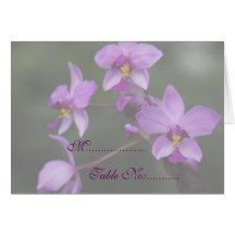 Purple Orchid Place Setting Card