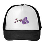 Purple Orchid With Buds Mesh Hats