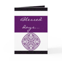 Purple oriental greeting card