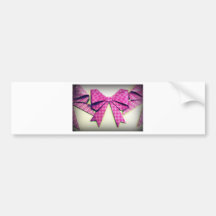 Purple Origami Bows Bumper Stickers
