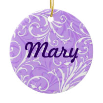 Purple Ornamental Name Ornament