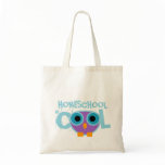 purple owl HOMESCHOOL bargain book tote bags