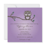 Purple Owl Invitation