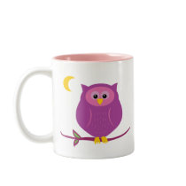 Purple Owl Coffee Mugs
