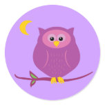 Purple Owl Sticker