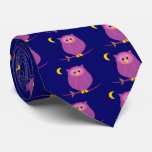 Purple Owl Necktie
