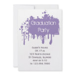 Purple Paint Graduation Party Invitation