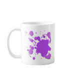 PURPLE PAINT SPLATTER mugs