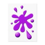 Purple Paint Splodge Postcard