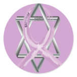 Purple "Painted" General Cancer Ribbon stickers