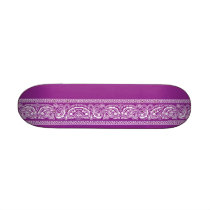 Purple Paisley Skateboard Mini