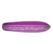 Purple Paisley Skateboard Oldschool