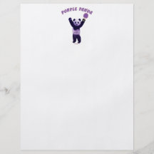 Purple Panda Ping Pong Flyers