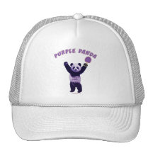 Purple Panda Ping Pong Hat