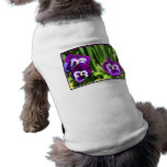 Purple Pansies dog shirt