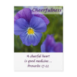 Purple Pansy - Cheerfulness Postcards